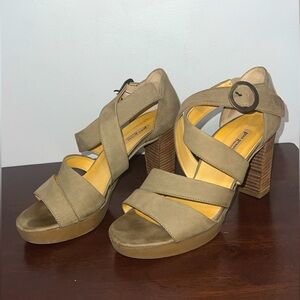 Paul Green Munchen suede leather strap heels